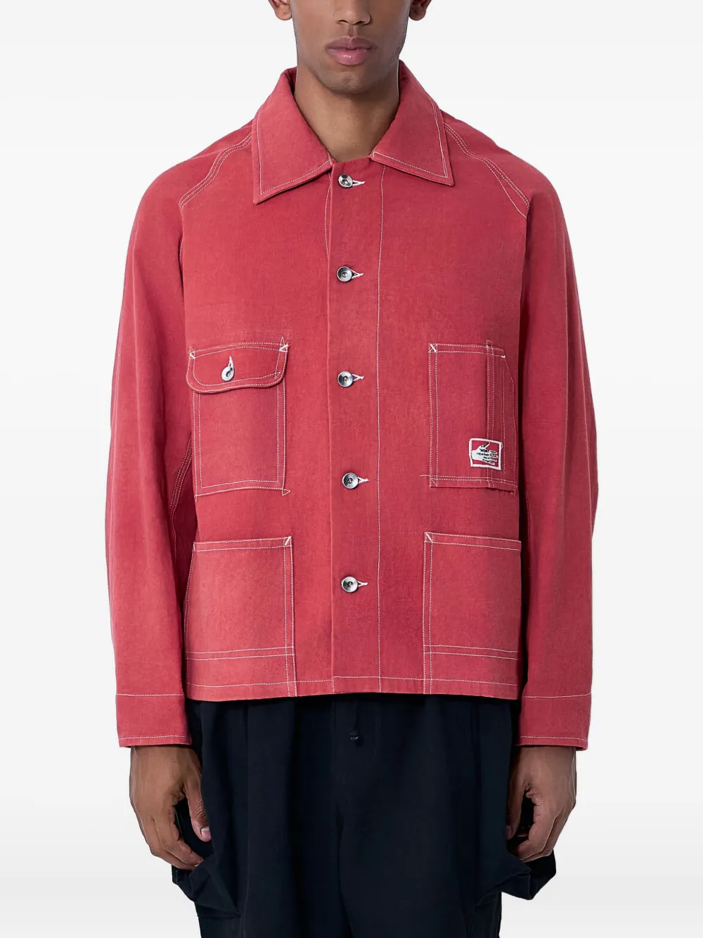 Story Mfg. Railroad Patch-pocket Jacket In Pink