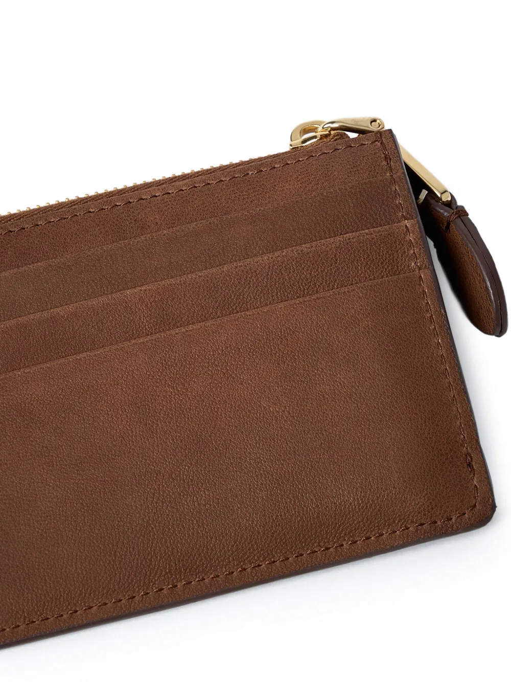 Miu logo-embossed zip cardholder Bruin