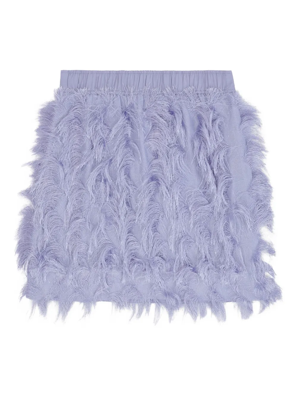 GANNI fringe mesh skirt Paars