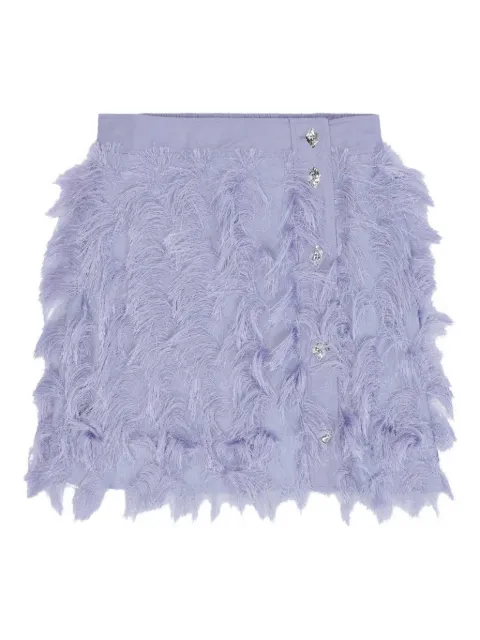 GANNI fringe mesh skirt