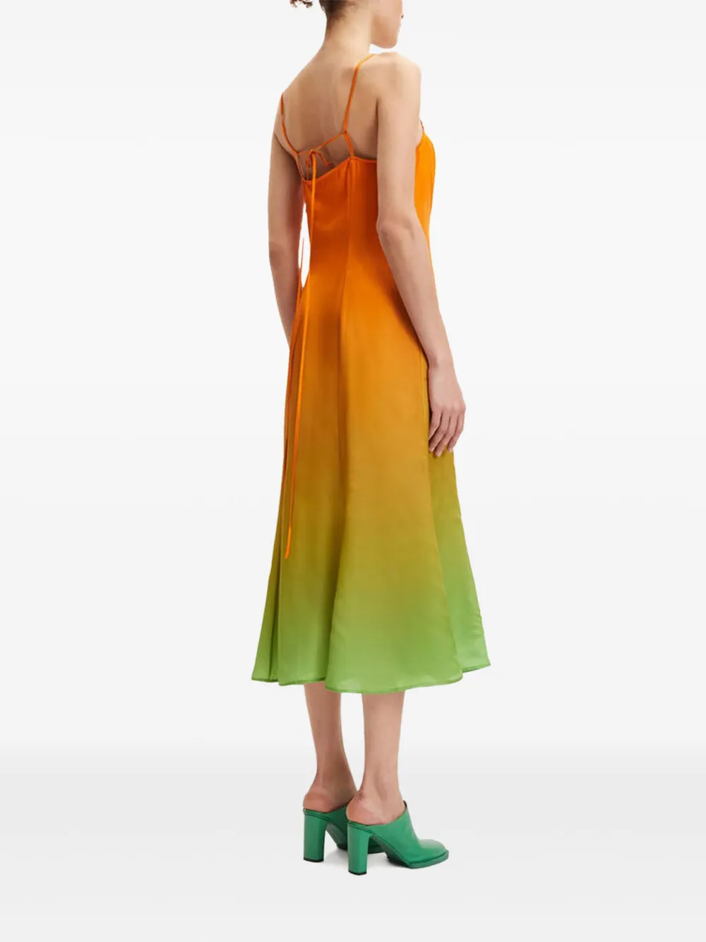 SAMSOE gradient silk dress Oranje