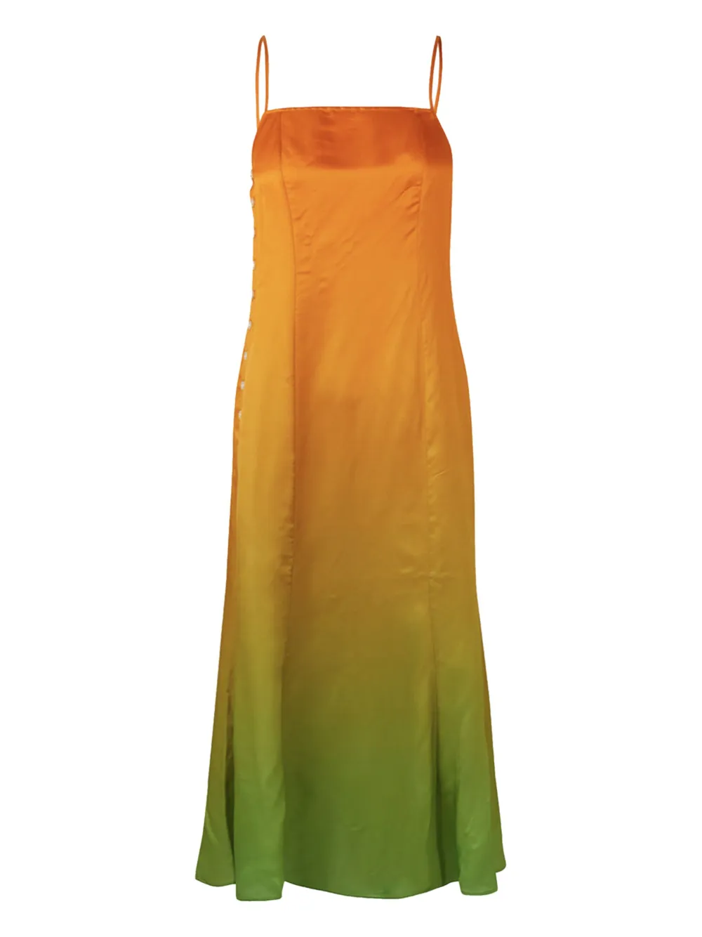SAMSOE SAMSOE gradient silk dress - オレンジ SAMSOE SAMSOE gradient silk dress - オレンジ