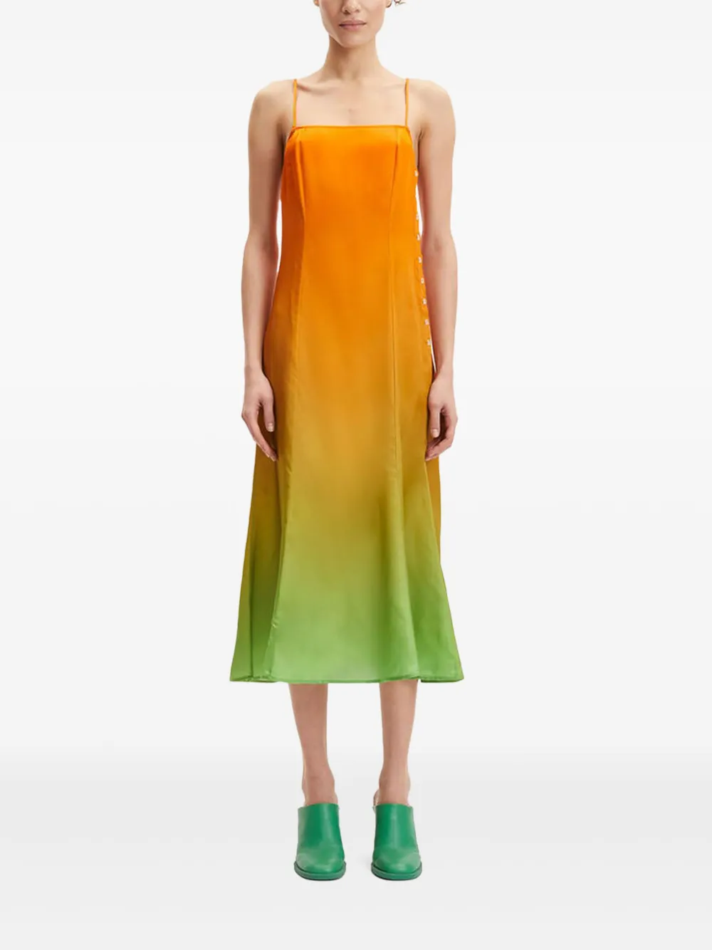 SAMSOE SAMSOE gradient silk dress - Oranje