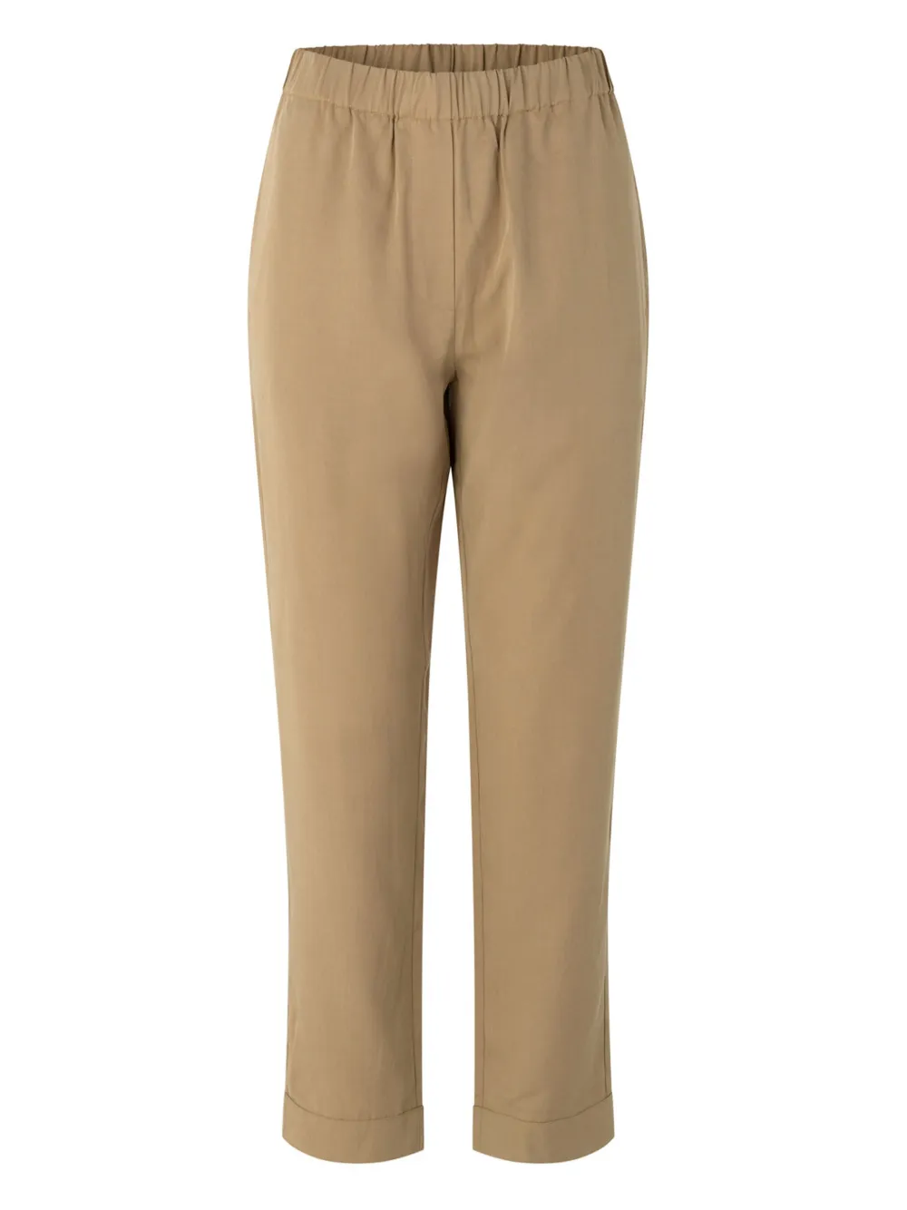 Samsoe & Samsoe Hoys Elasticated-waist Tapered Trousers In Brown