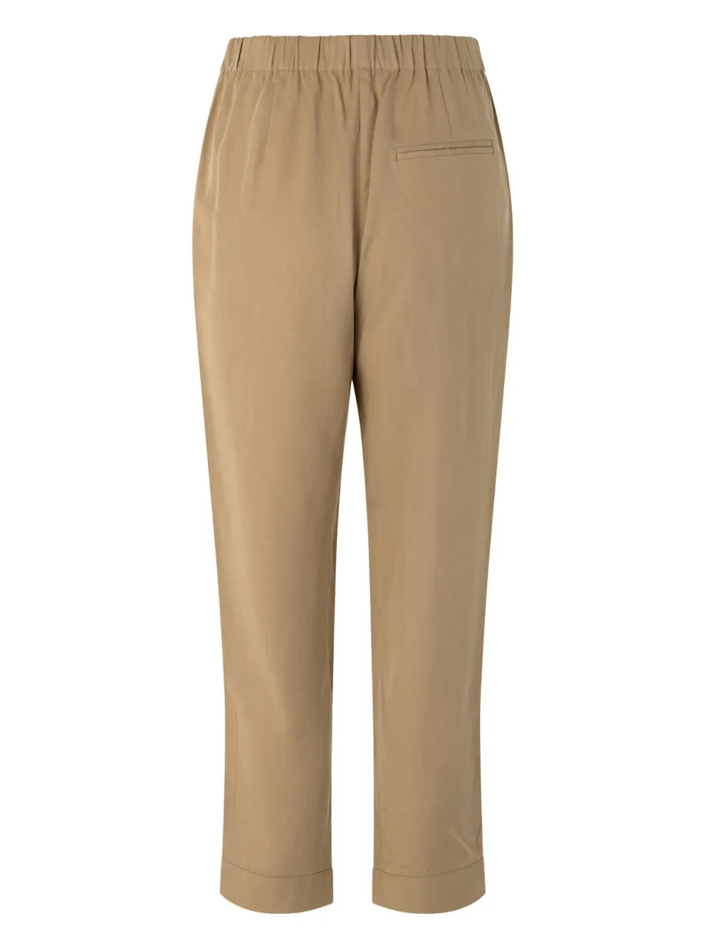 Samsoe & Samsoe Hoys Elasticated-waist Tapered Trousers In Brown
