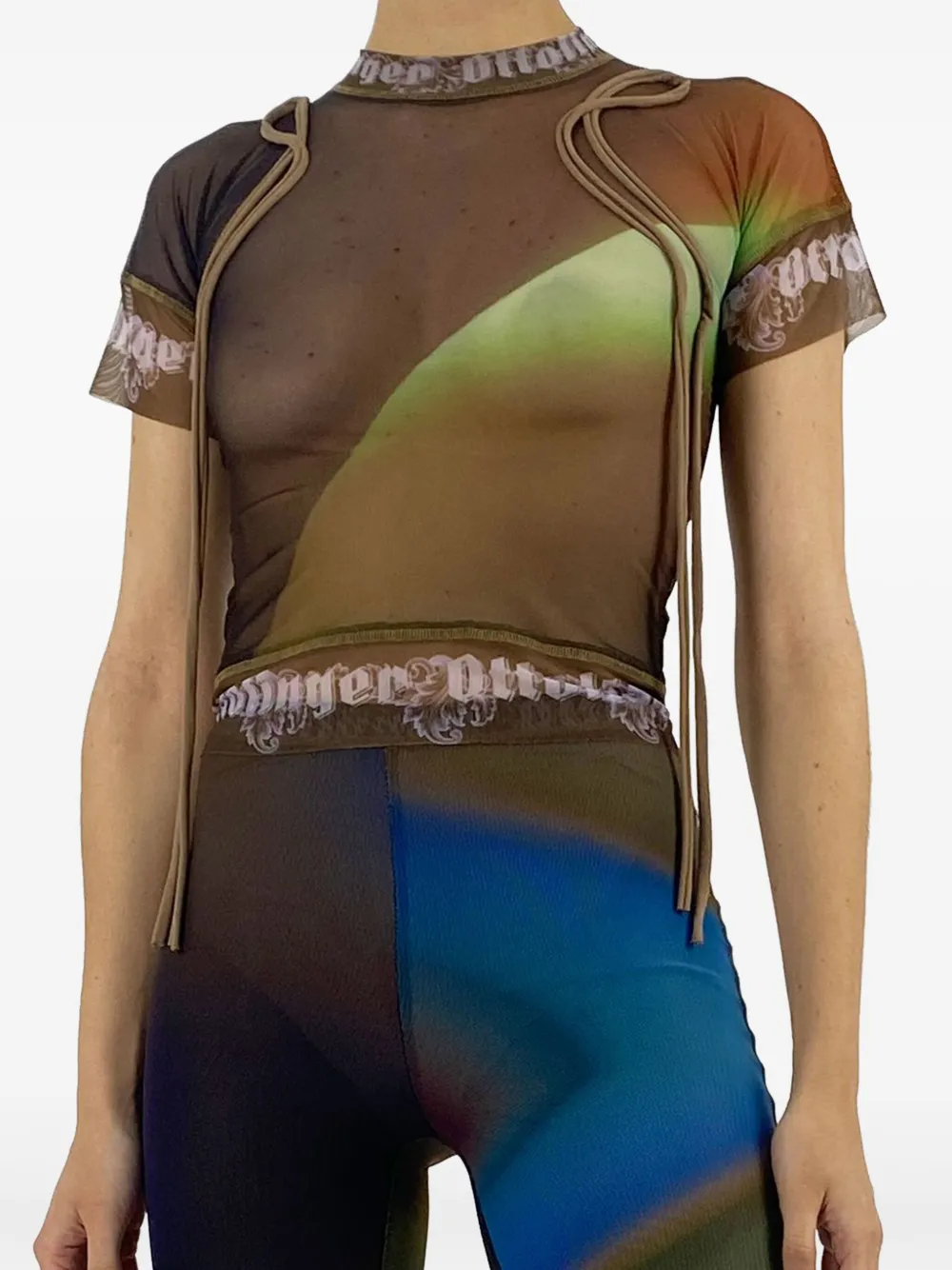 Ottolinger mesh T-shirt Bruin