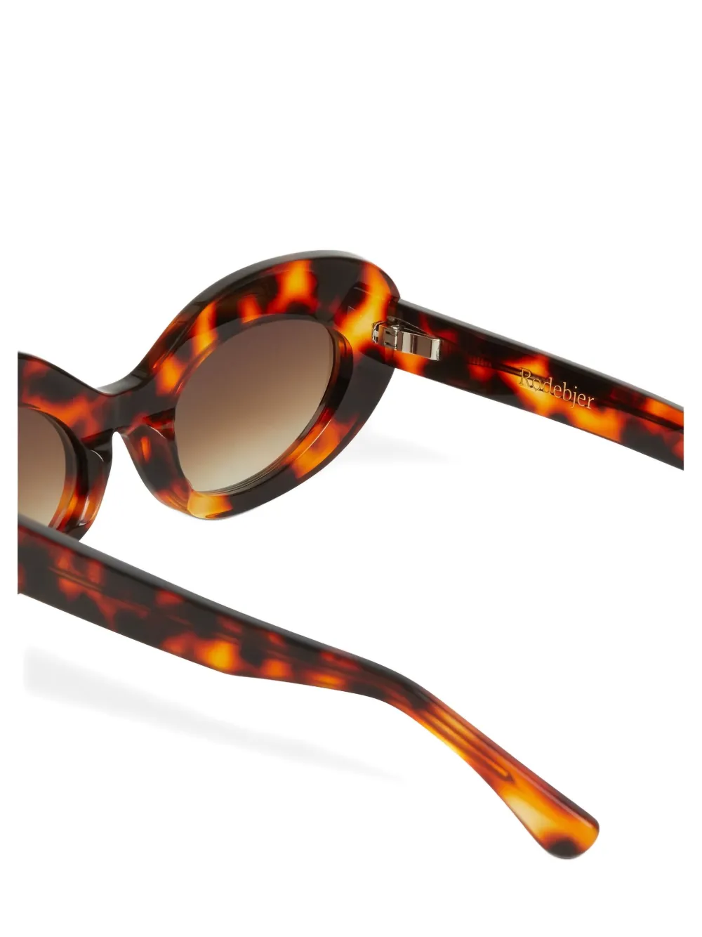Rodebjer Sylvia oval-frame tortoiseshell sunglasses Bruin