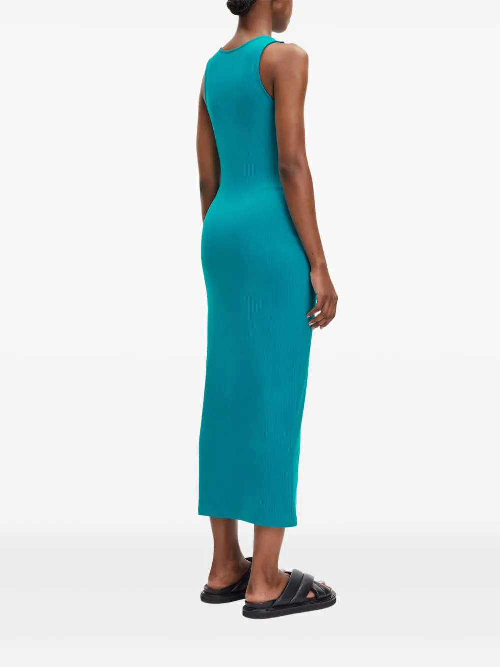 Samsoe & Samsoe Kerstin Ribbed Bodycon Dress In Blue