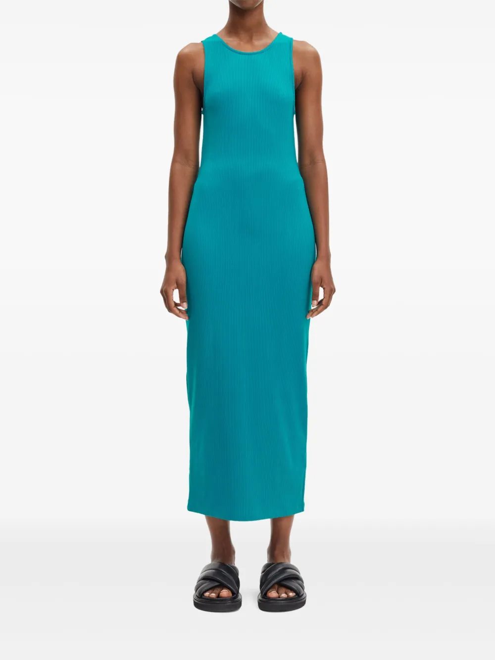 SAMSOE SAMSOE Kerstin ribbed bodycon dress - Blauw