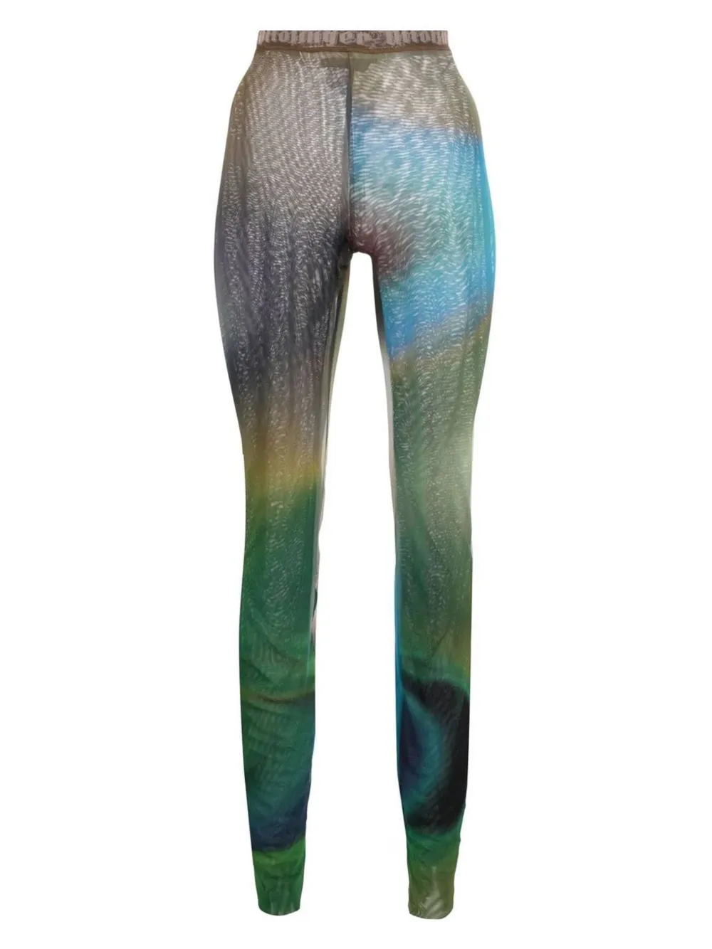 Ottolinger abstract-print mesh trousers Groen