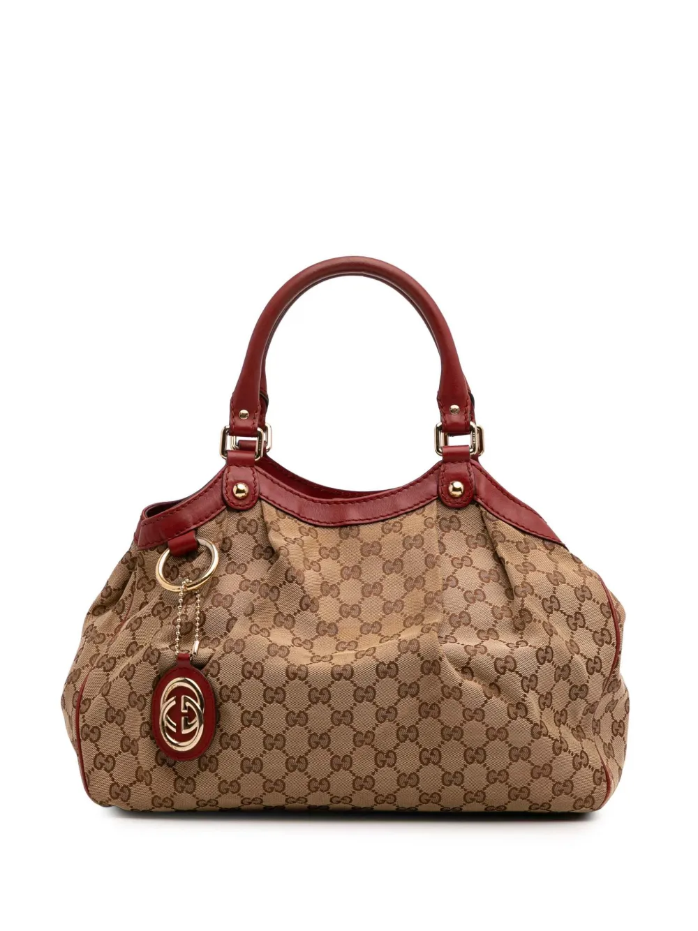 Gucci Pre-Owned 2016-2025 ミディアム GGキャンバス スーキーハンドバッグ - ブラウン Gucci Pre-Owned 2016-2025 ミディアム GGキャンバス スーキーハンドバッグ - ブラウン
