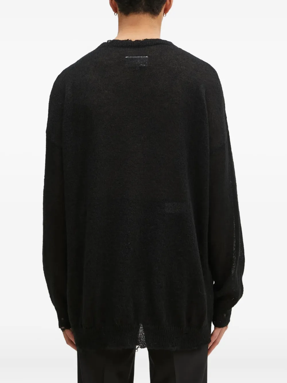 MM6 Maison Margiela Gerafelde trui Zwart