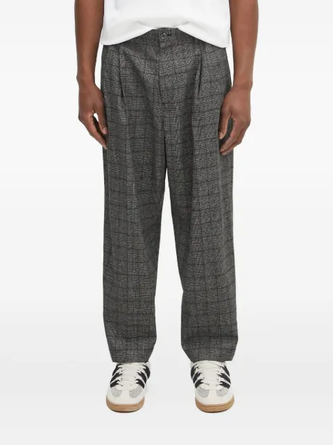 Neighborhood pleated checked trousers