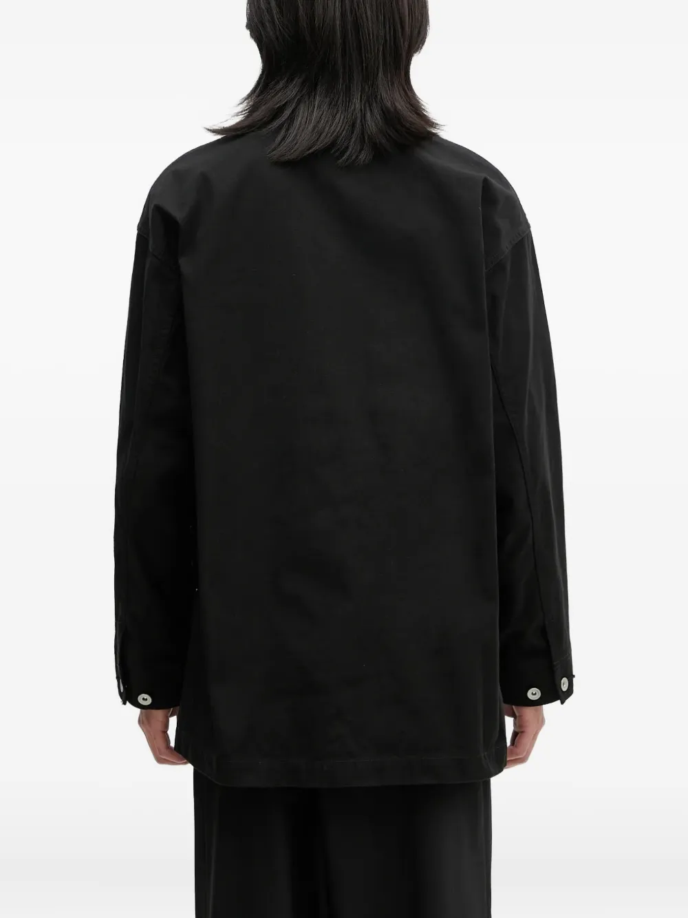 Neighborhood Shirtjack met opgestikte zak Zwart