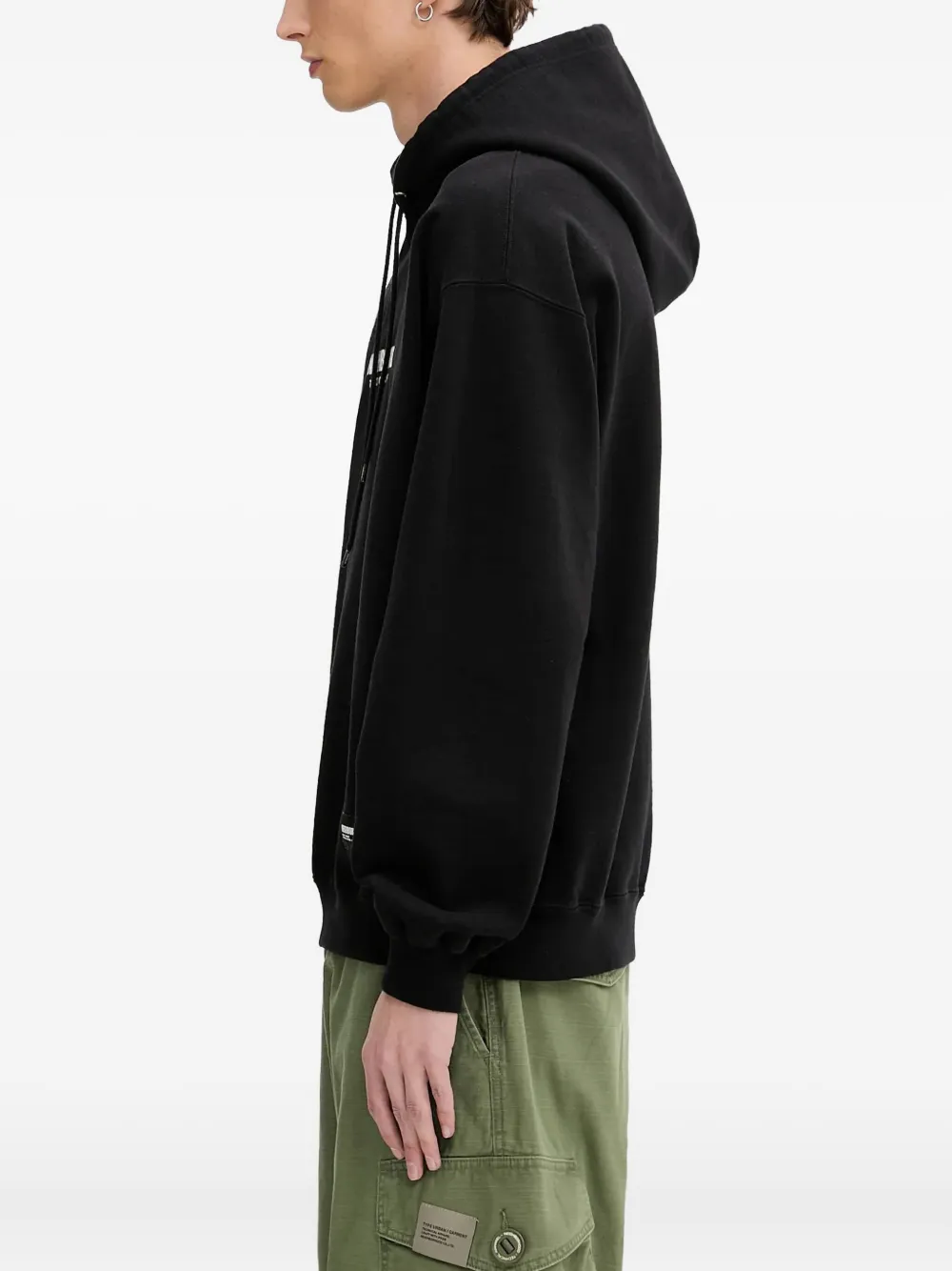 Neighborhood Sweater met logodetail en capuchon Zwart
