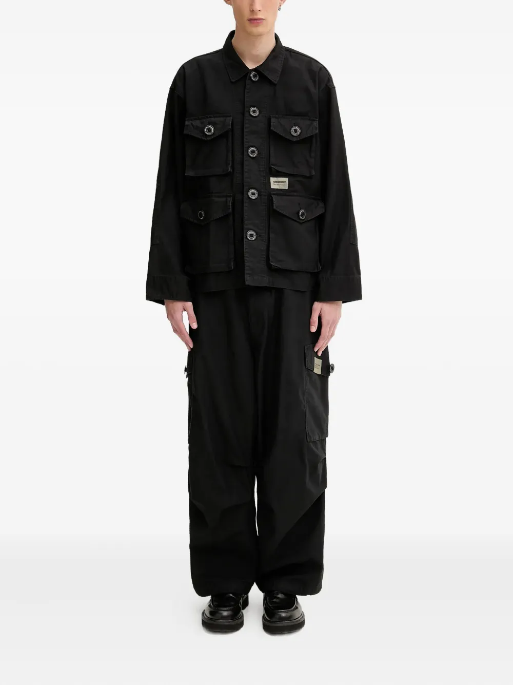 Neighborhood Shirtjack met meerdere zakken Zwart