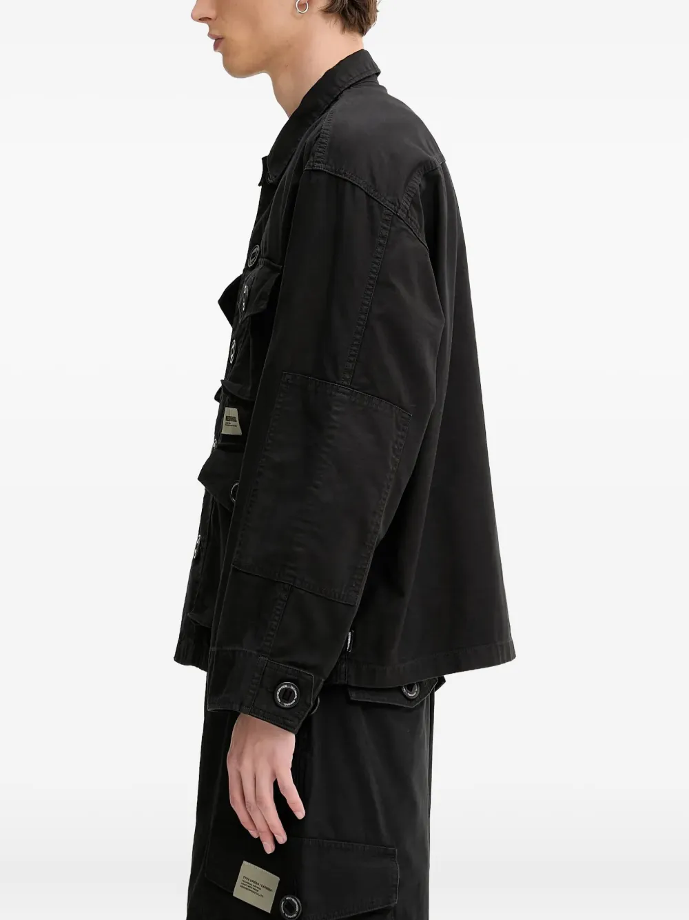 Neighborhood Shirtjack met meerdere zakken Zwart