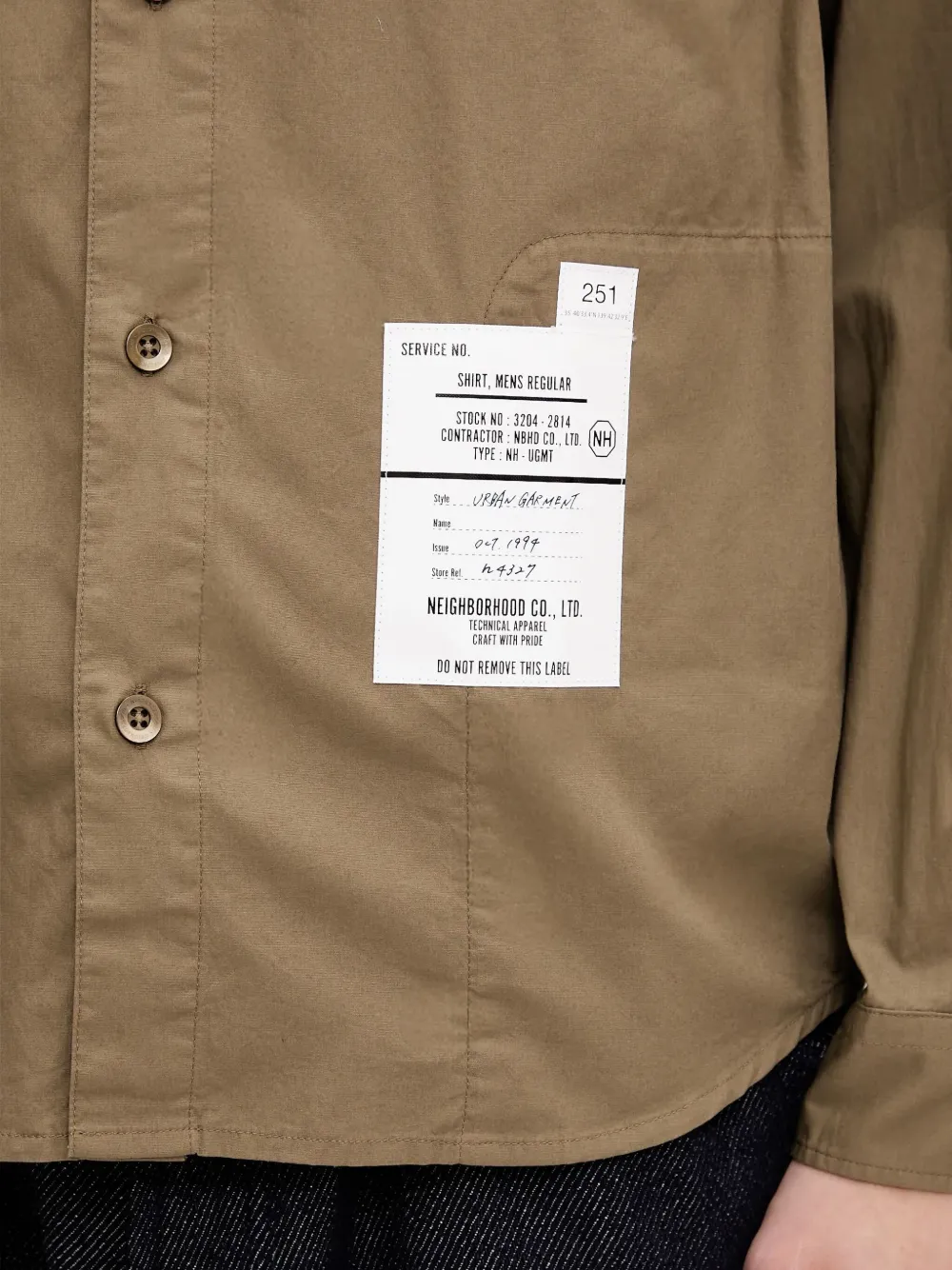 Neighborhood Overhemd met zakdetail Bruin