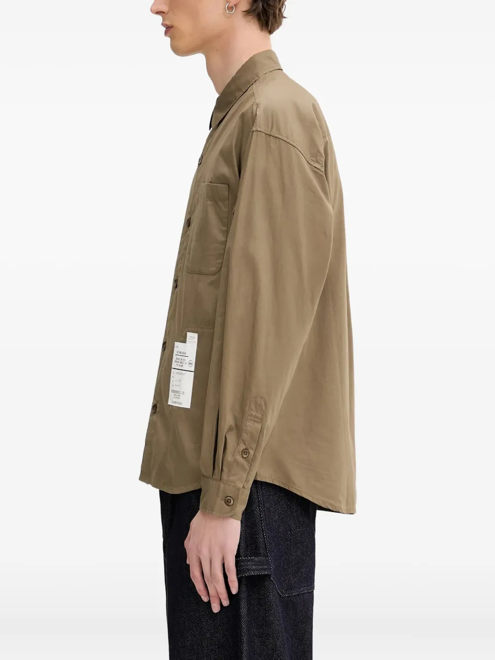 Neighborhood Overhemd met zakdetail Bruin