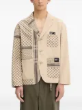 Neighborhood patterned pocketed jacket - Neutrals