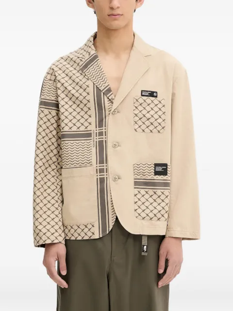 Neighborhood patterned pocketed jacket