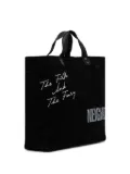 Neighborhood Washed Canvas leather-handle tote bag - Black