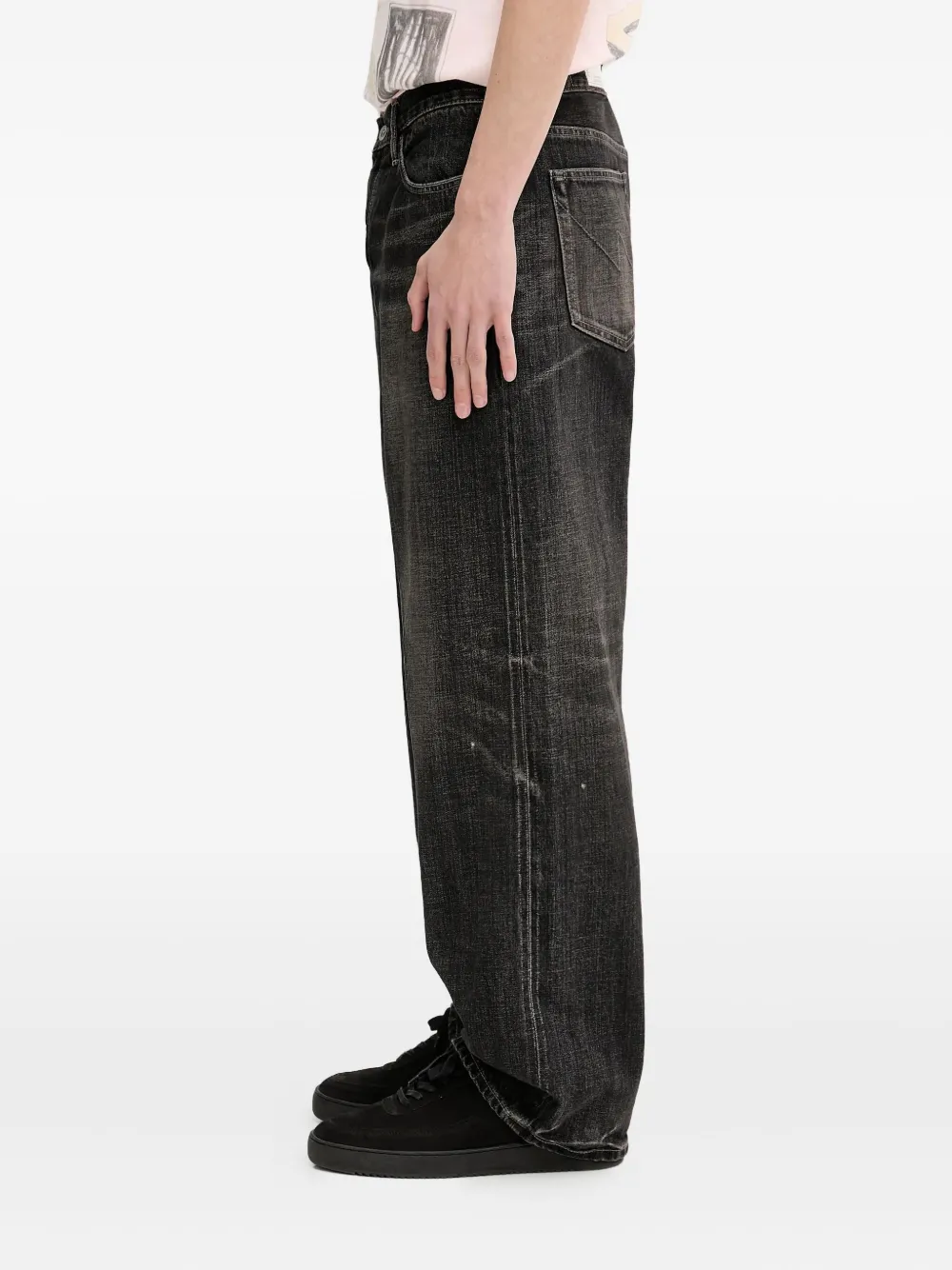 Neighborhood Jeans met vervaagd effect Zwart