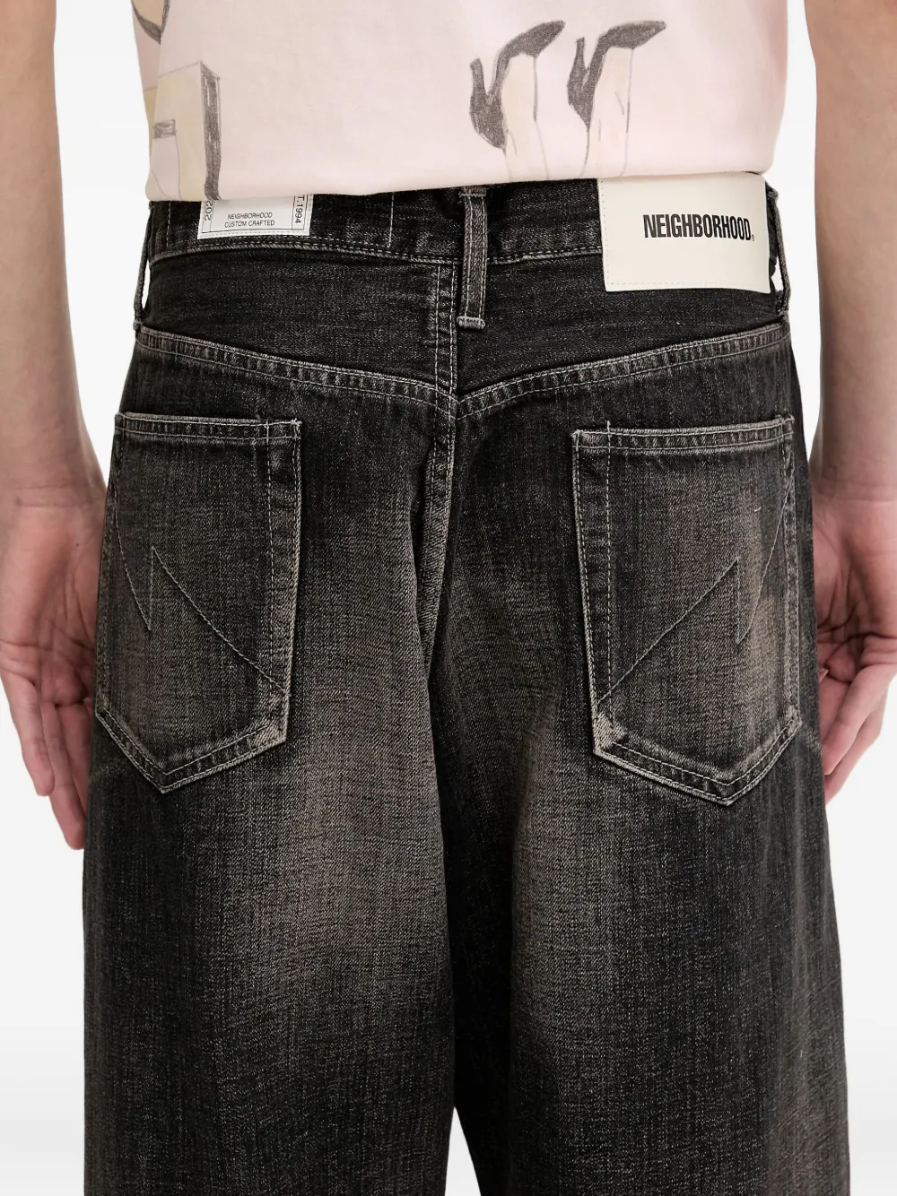 Neighborhood Jeans met vervaagd effect Zwart