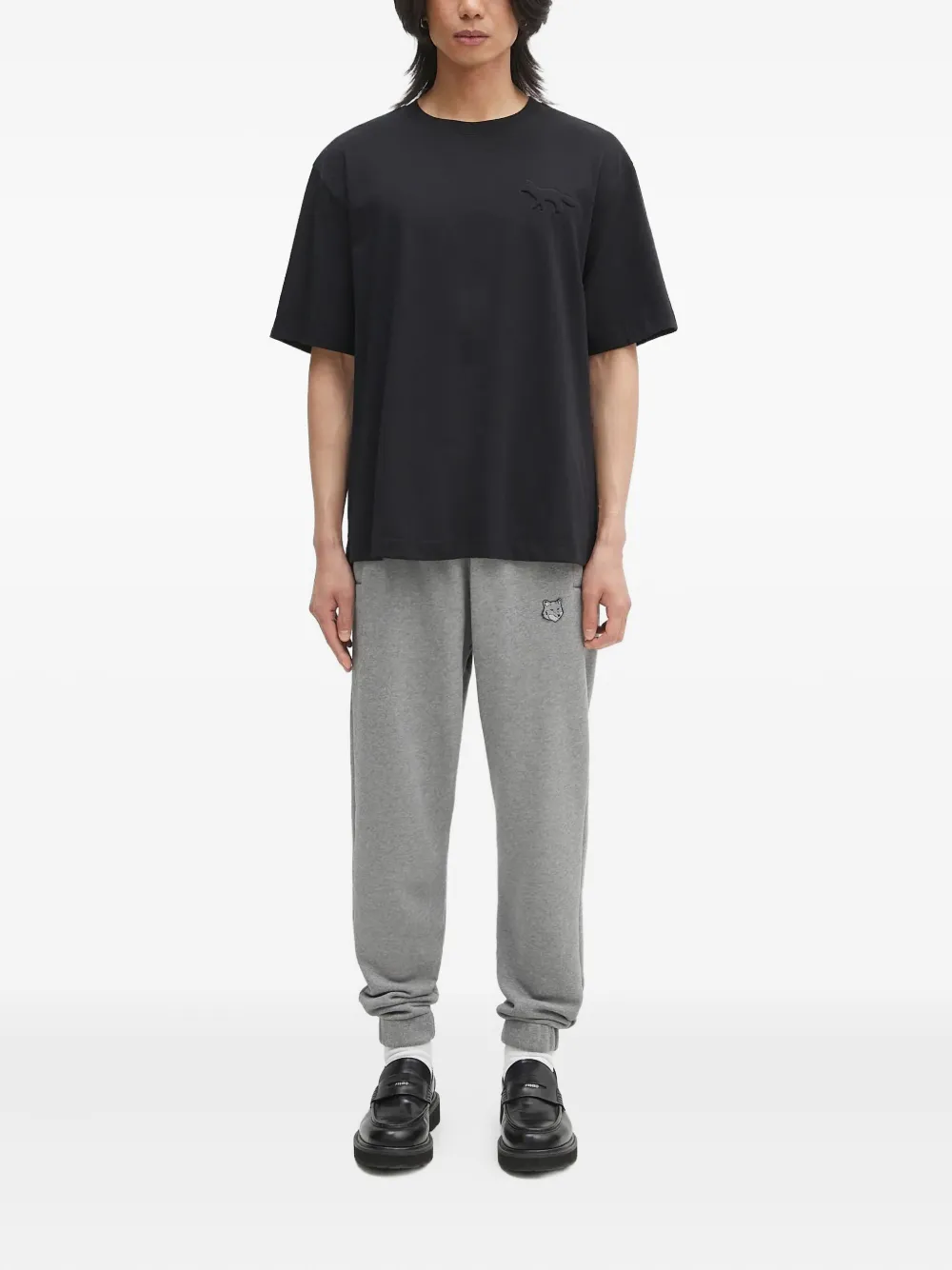 Maison Kitsuné Joggingbroek met geborduurde vos - Grijs