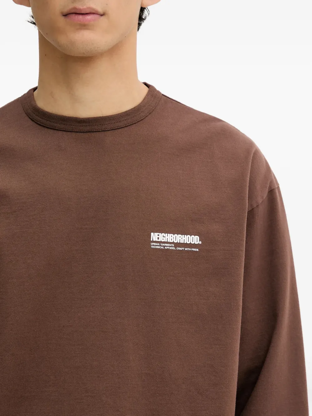 Neighborhood Sweater met logoprint Bruin