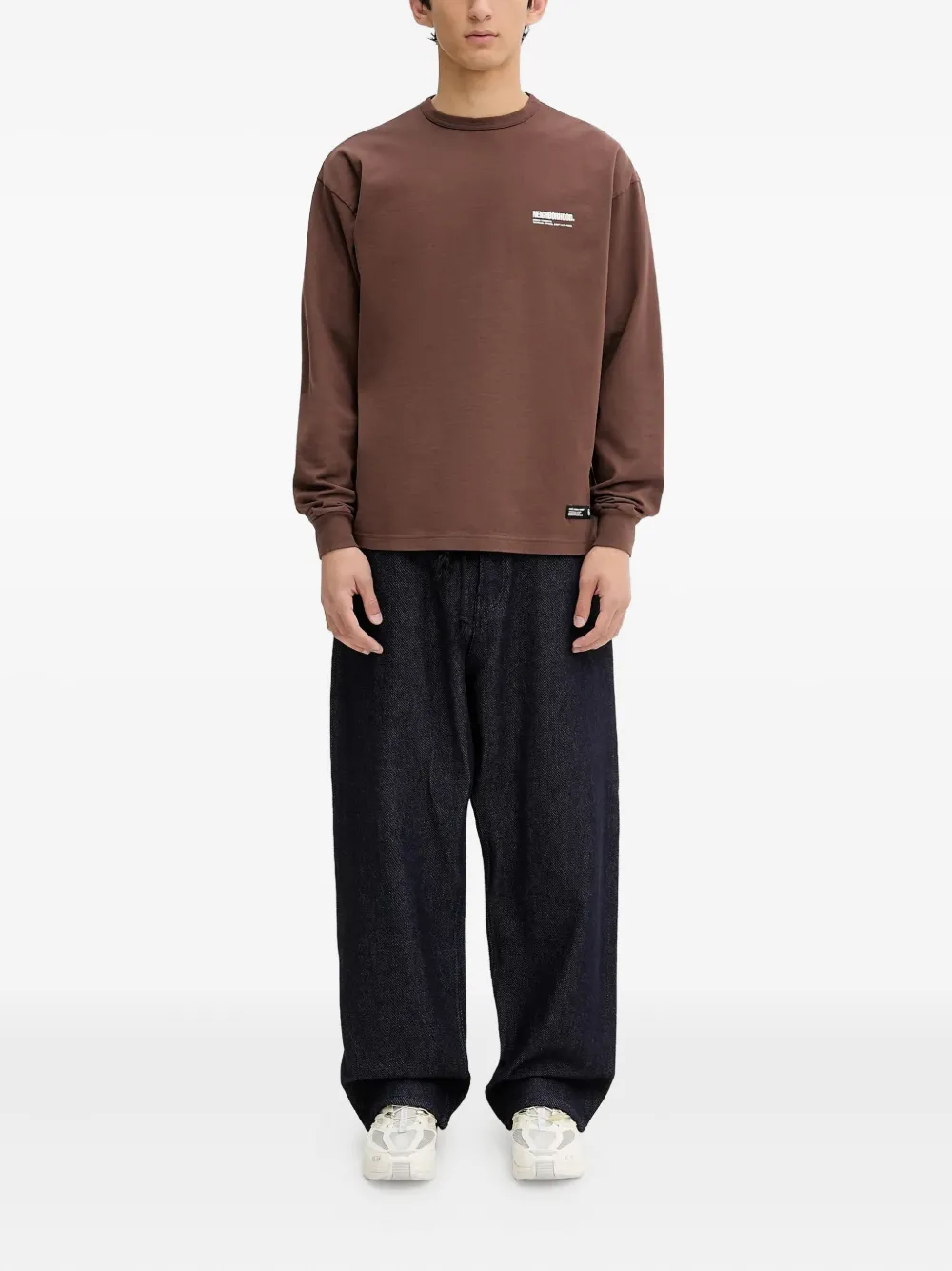 Neighborhood Sweater met logoprint Bruin