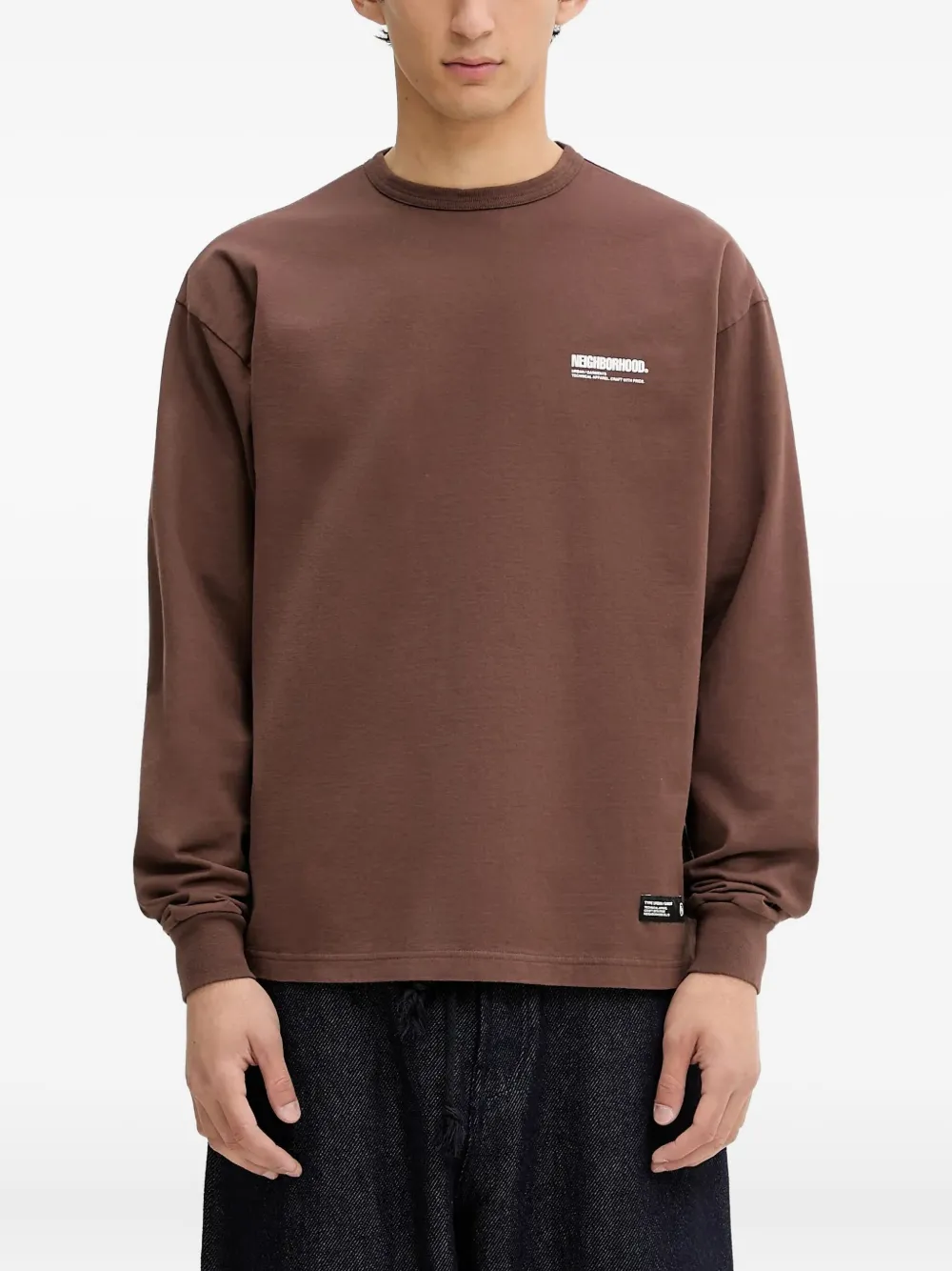 Neighborhood Sweater met logoprint Bruin