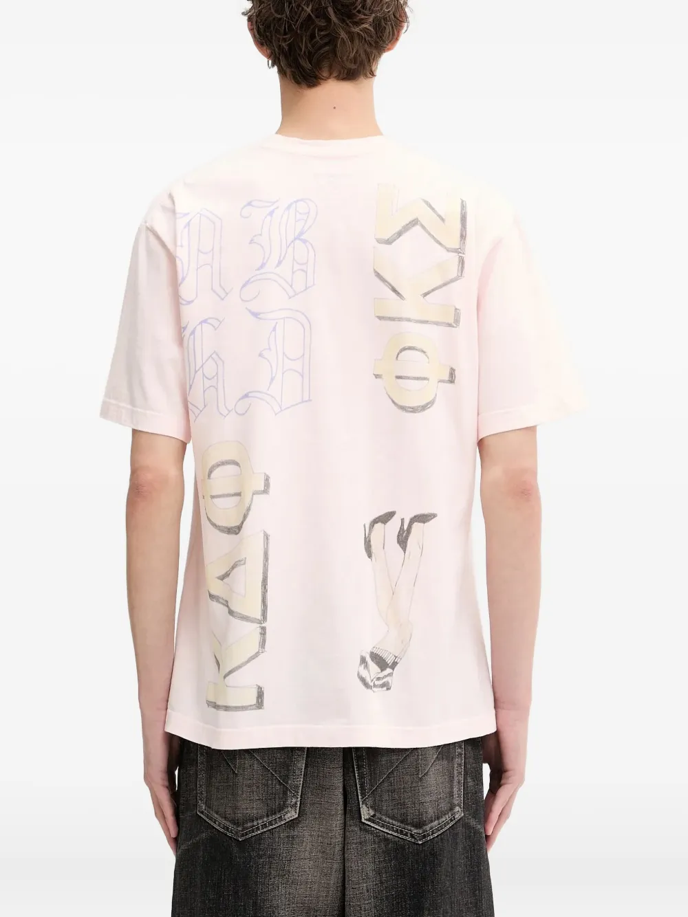 Neighborhood T-shirt met grafische print Roze