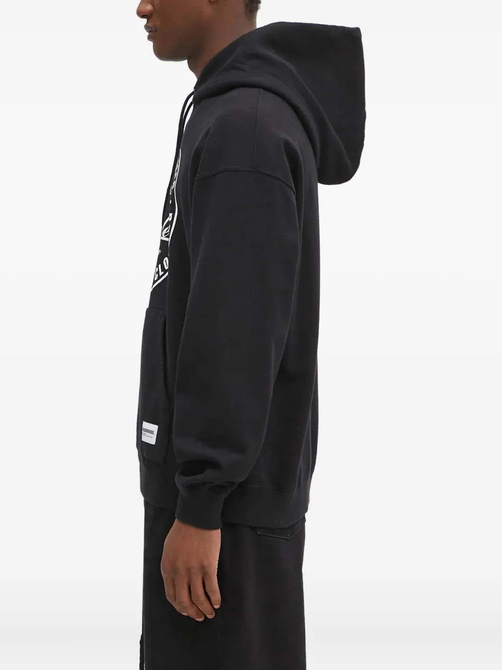 Neighborhood Hoodie met rond logo Zwart
