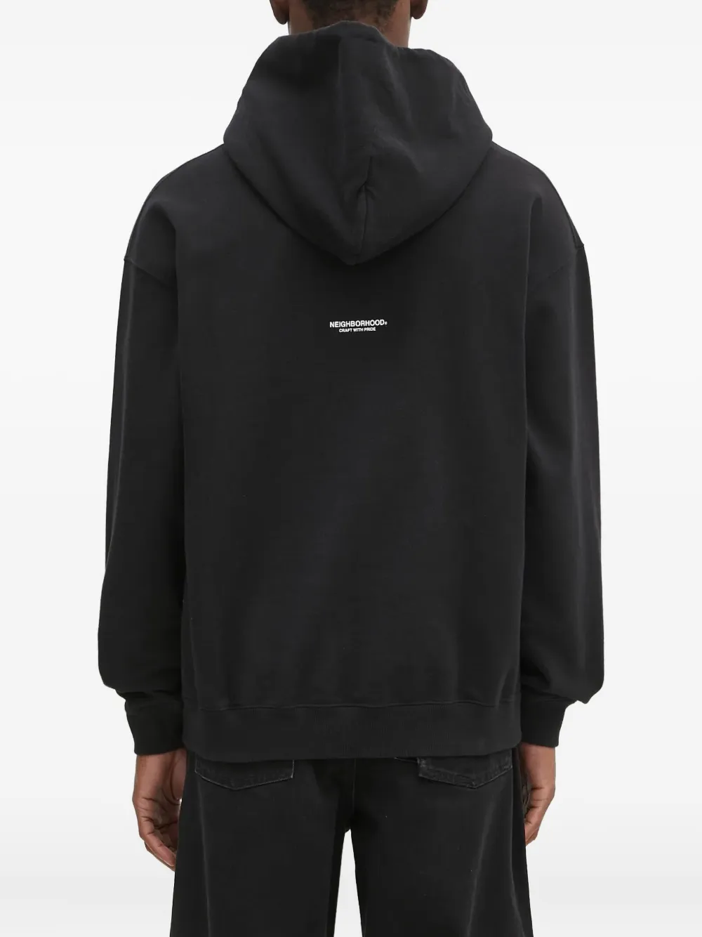 Neighborhood Hoodie met rond logo Zwart