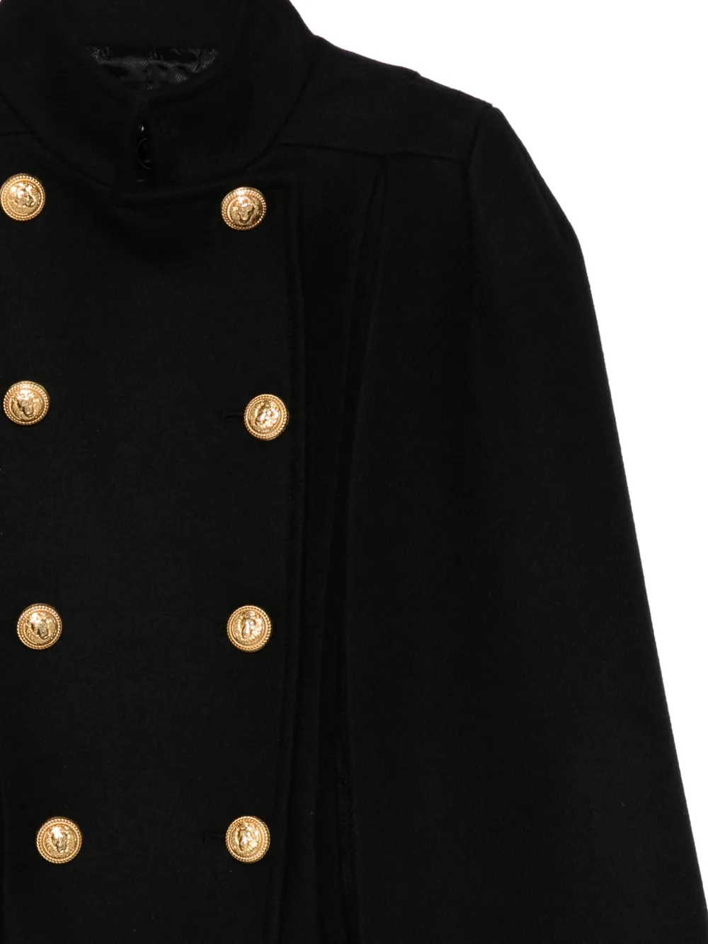 Balmain Kids wool-blend cape coat Zwart