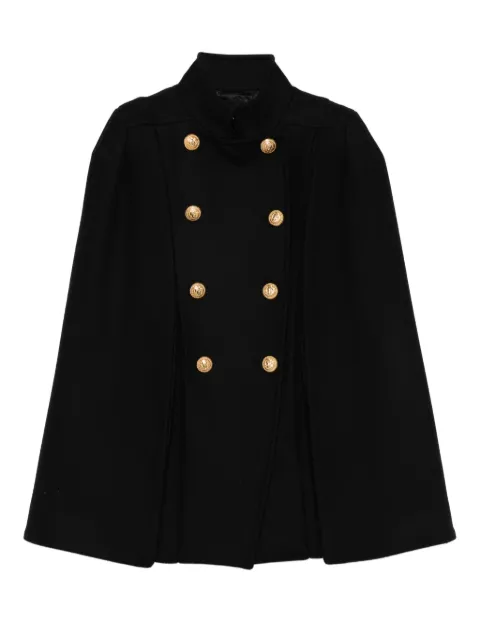 Balmain Kids wool-blend cape coat