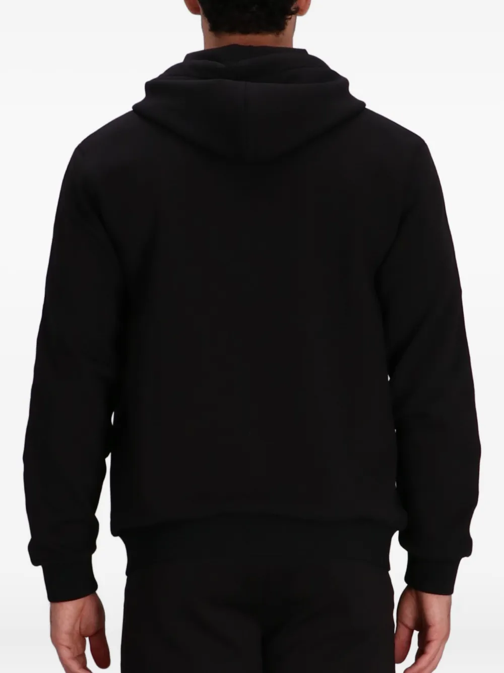 Karl Lagerfeld Hoodie met rits en logo-mouwen Zwart
