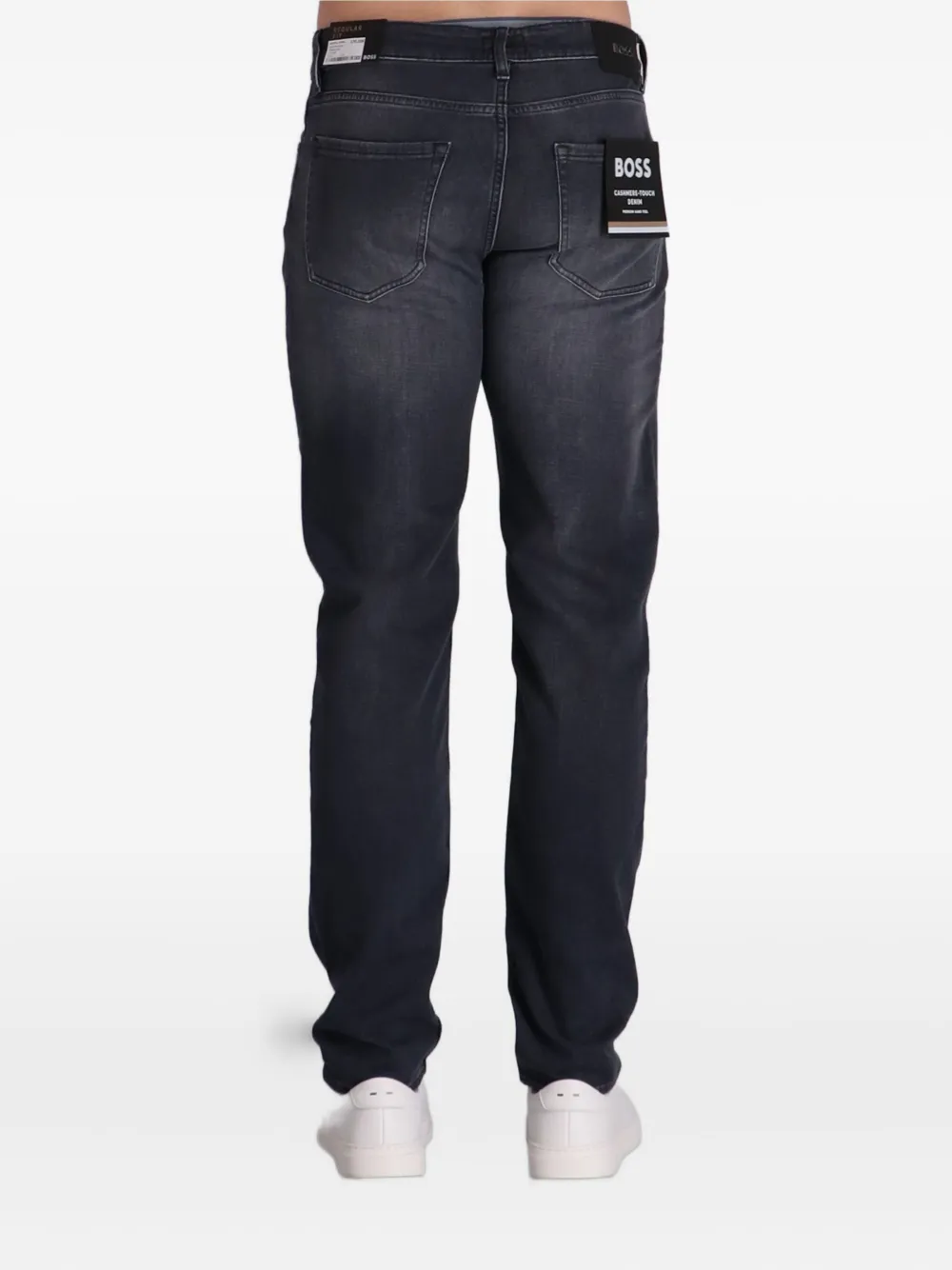 BOSS washed regular jeans - Zwart