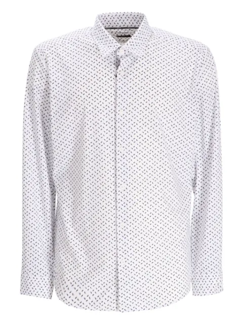 BOSS long-sleeved patterned shirt