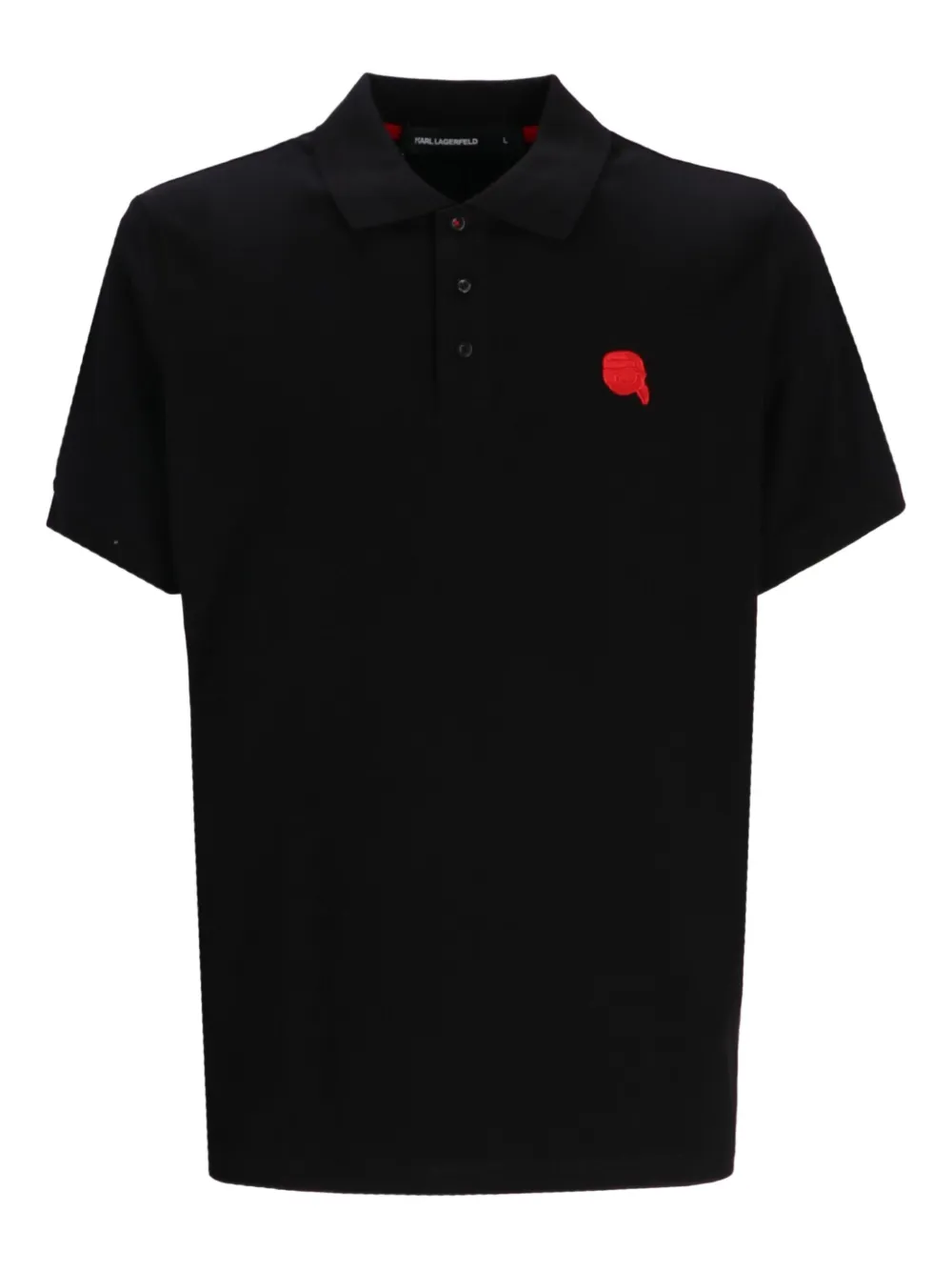 Karl Lagerfeld Poloshirt met geborduurd logo Zwart