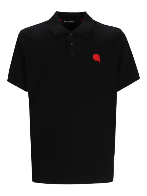 Karl Lagerfeld logo-embroidered polo shirt