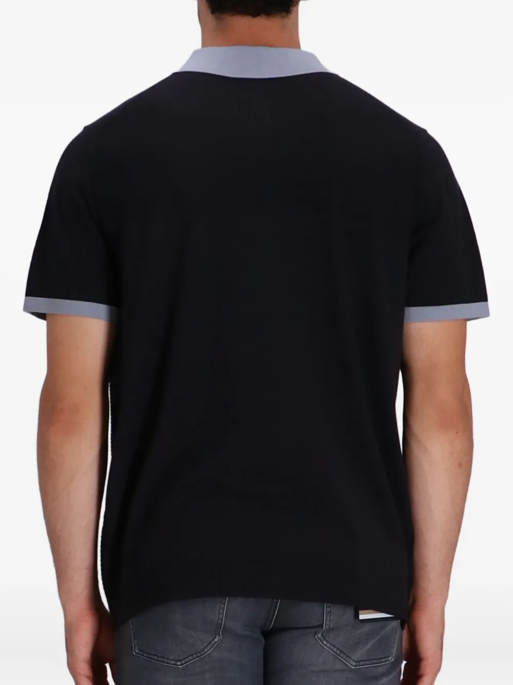 BOSS Poloshirt met logoplakkaat Zwart