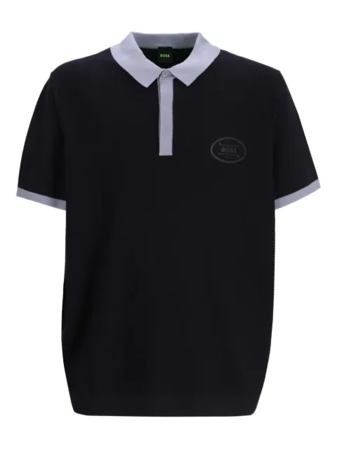 BOSS playera tipo polo con placa del logo