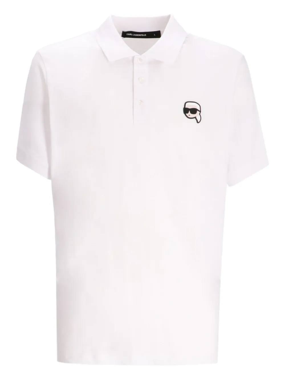 Karl Lagerfeld Poloshirt verfraaid met logo Wit