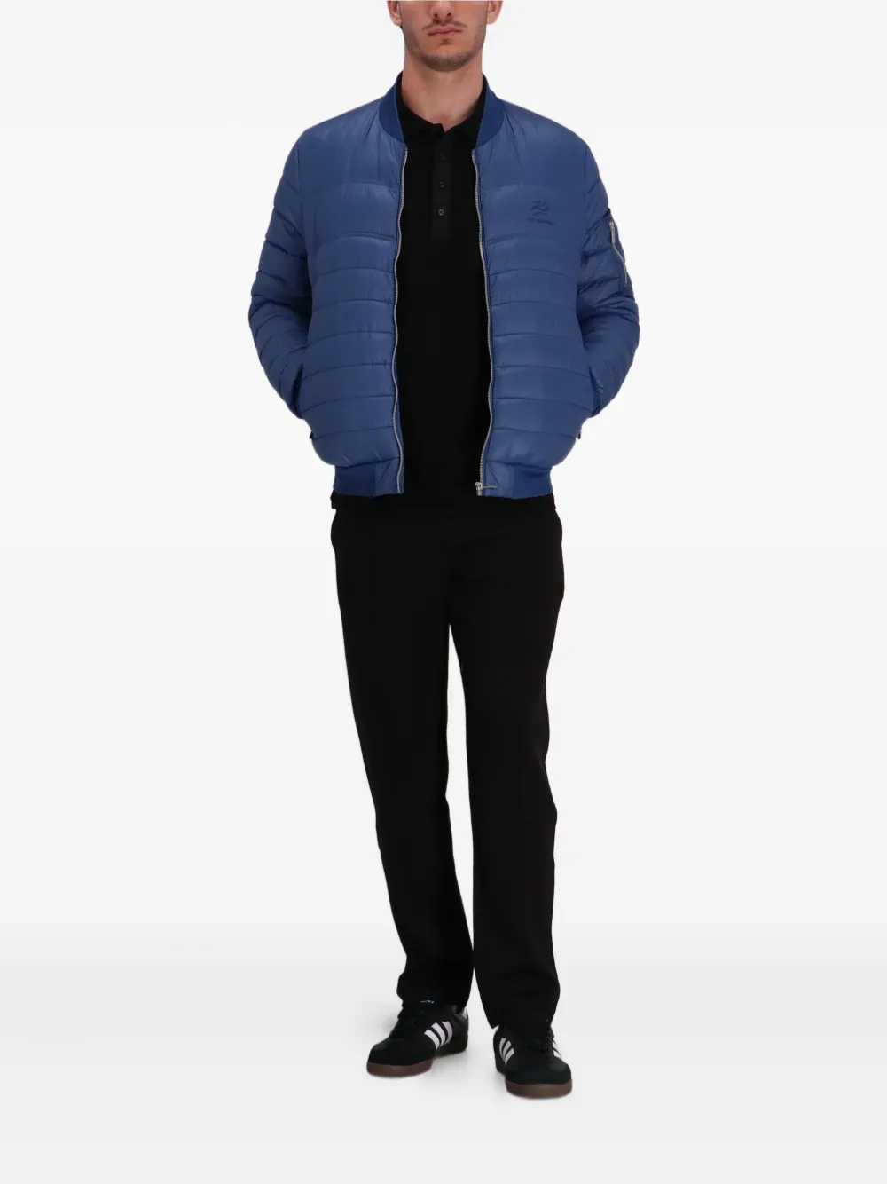 Karl Lagerfeld Gewatteerd bomberjack Blauw