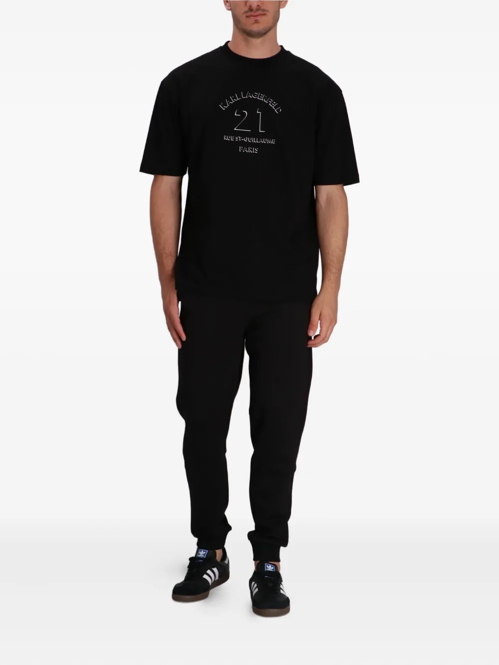 Karl Lagerfeld T-shirt met borduurwerk Zwart