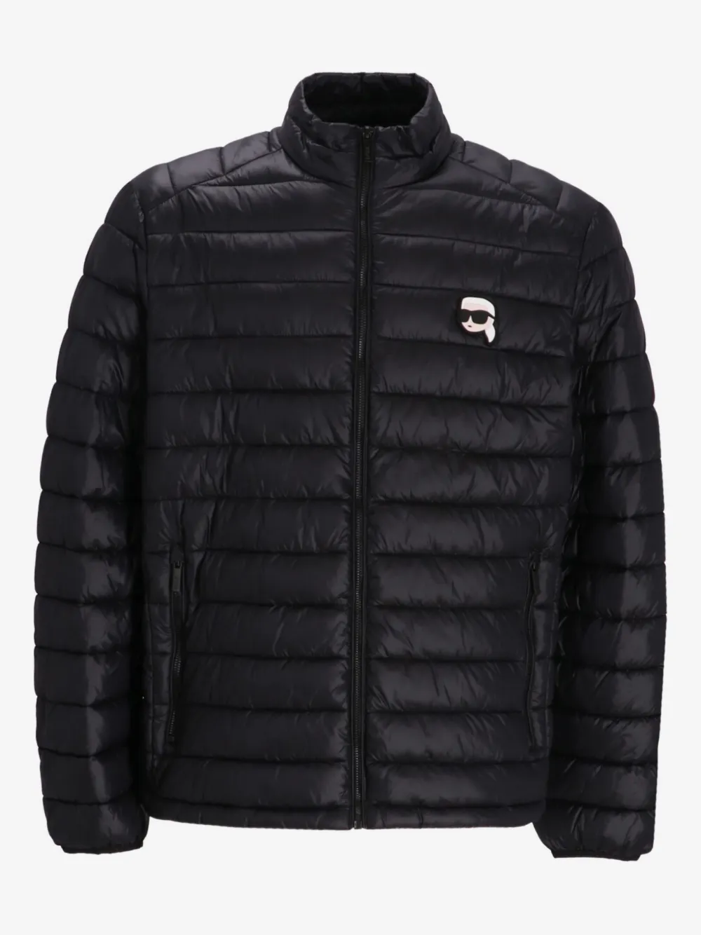 Karl Lagerfeld quilted logo jacket | Black | Image 1