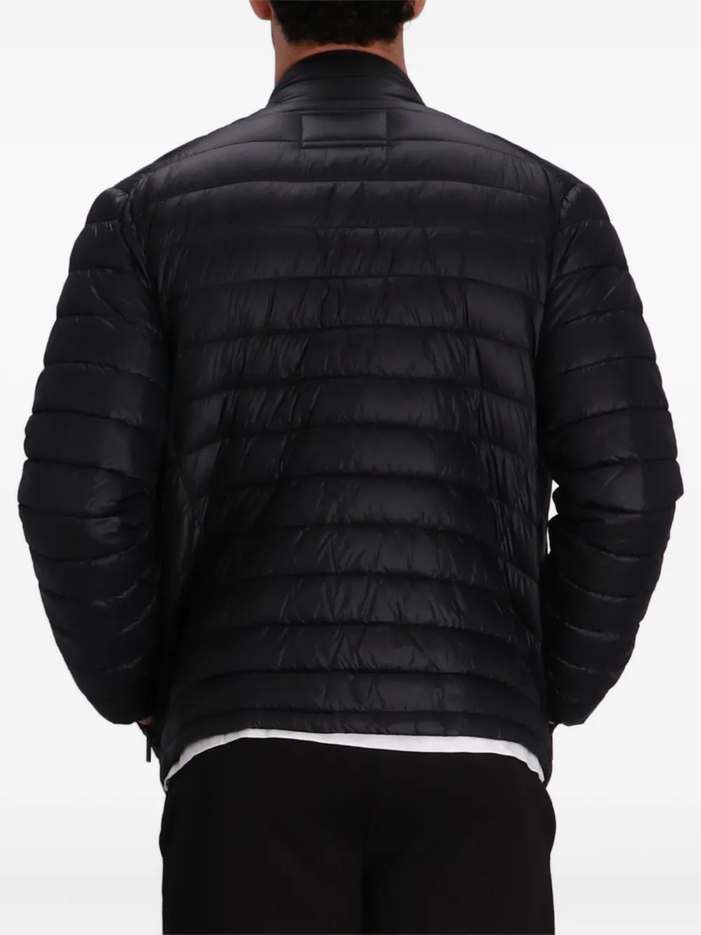 Karl Lagerfeld quilted logo jacket Zwart