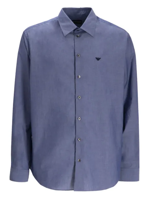 Emporio Armani eagle-logo cotton shirt
